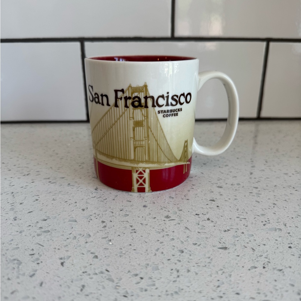 Starbucks Collectors San Francisco Mug - Red and Cream